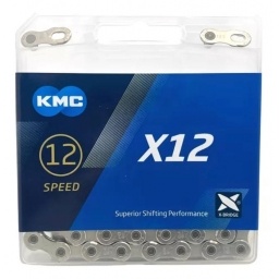 Cadena X12 Velocidades Silver126 Eslabones KMC