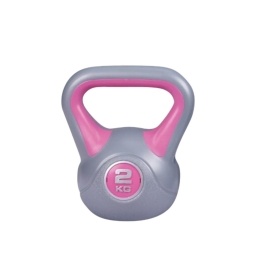 Kettlebell Pl�stica 2 kg LiveUp - Antideslizante y Relleno de Arena