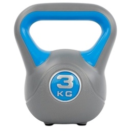 Kettlebell rusa Pl�stica 3 kg Azul - Liveup LS2047/03/BU
