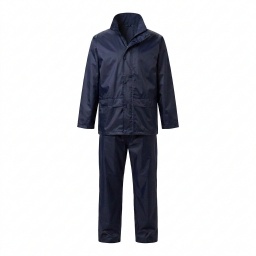 Traje Impermeable Oxford/PVC para Hombre - Chaqueta y Pantal�n Azul, Uso Industrial y de Trabajo