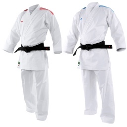 Uniforme Karate Adidas Kumite K220 DNA WKF Aprobado Federacion Mundial para Competidores de Kumite Talles 140 a 200