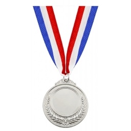 Medalla Plata Premiacion Futbol 6.5 cm Deporte Con Cinta