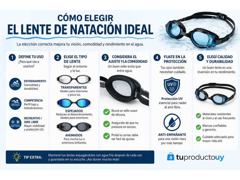 C�mo elegir lentes de nataci�n en Uruguay 