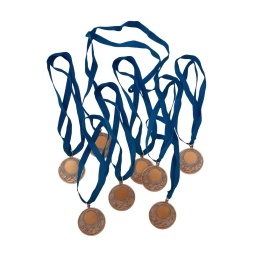 Pack x 20 Medallas Premio Imitacin Bronce 5cm Ftbol
