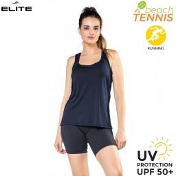 Musculosa Dama Deportiva Fitness Gym UV 50+ Transpirable Poliamida ELITE