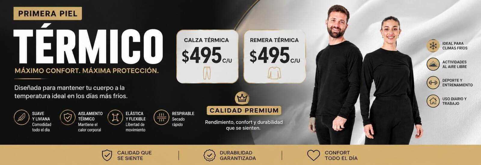 Primera piel t�rmico calza y remera t�rmica